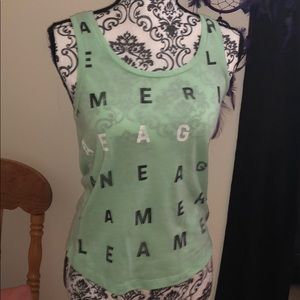 AE teal muscle tank!